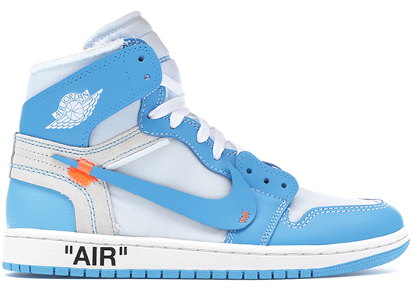 Jordan 1 Retro High Off-White University Blue THE GARDEN