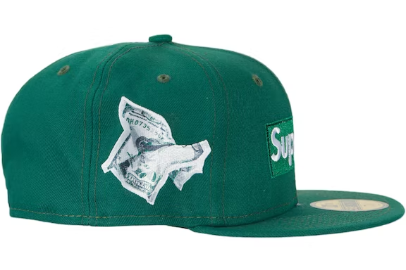 Supreme Money Box Logo New Era Dark Green THE GARDEN