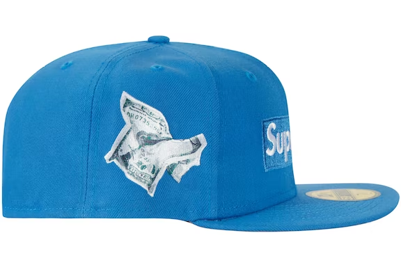 Supreme Money Box Logo New Era Light Blue THE GARDEN