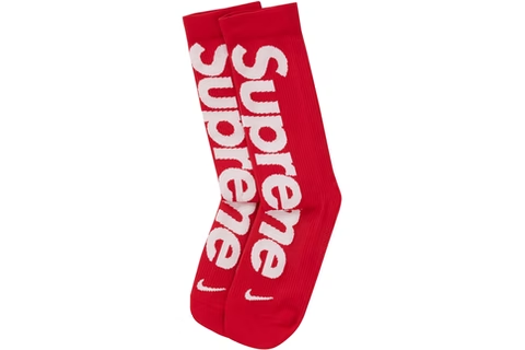 Supreme Nike Lightweight Crew Socks Red THE GARDEN